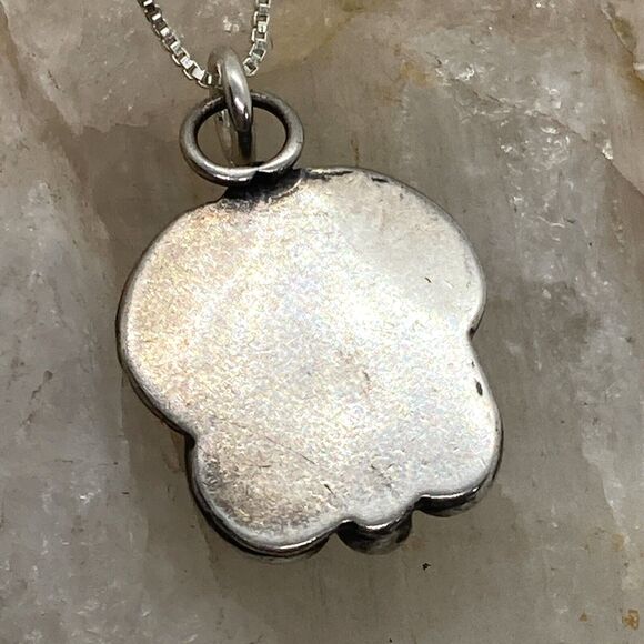 Vintage SW Style Pink Mother of Pearl 16'' Necklace Sterling 925 Silver 3.4g - Picture 6 of 8
